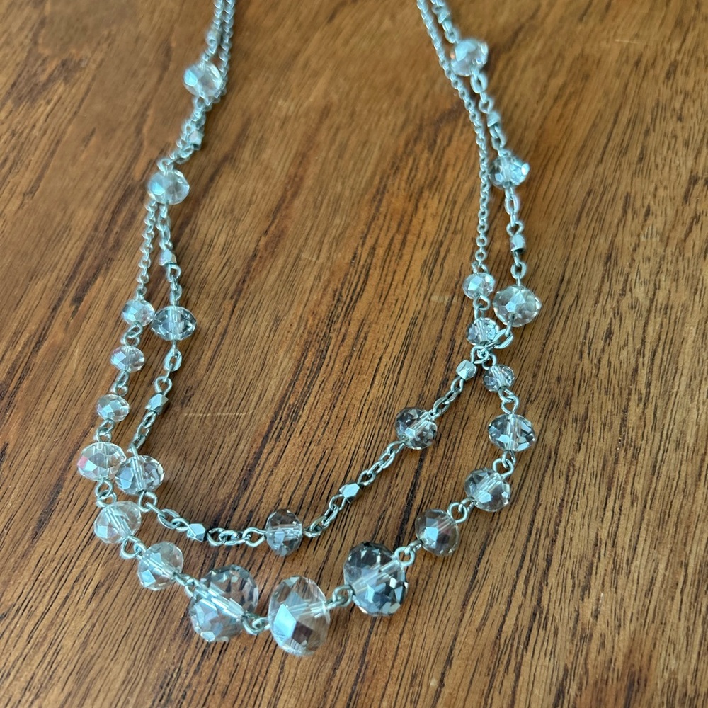 The Limited Silver and Crystal Necklace